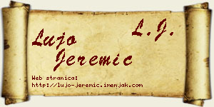 Lujo Jeremić vizit kartica